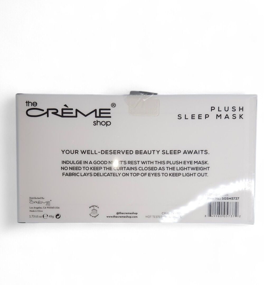The Crème Shop Sleepy Alien Plush Sleep Mask, One Size, NIB Vegan Cruelty Free - Picture 2 of 3
